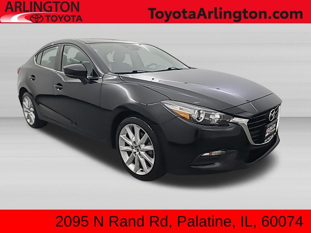 2017 Mazda Mazda3 Touring in Jet Black Mica — front three-quarter view