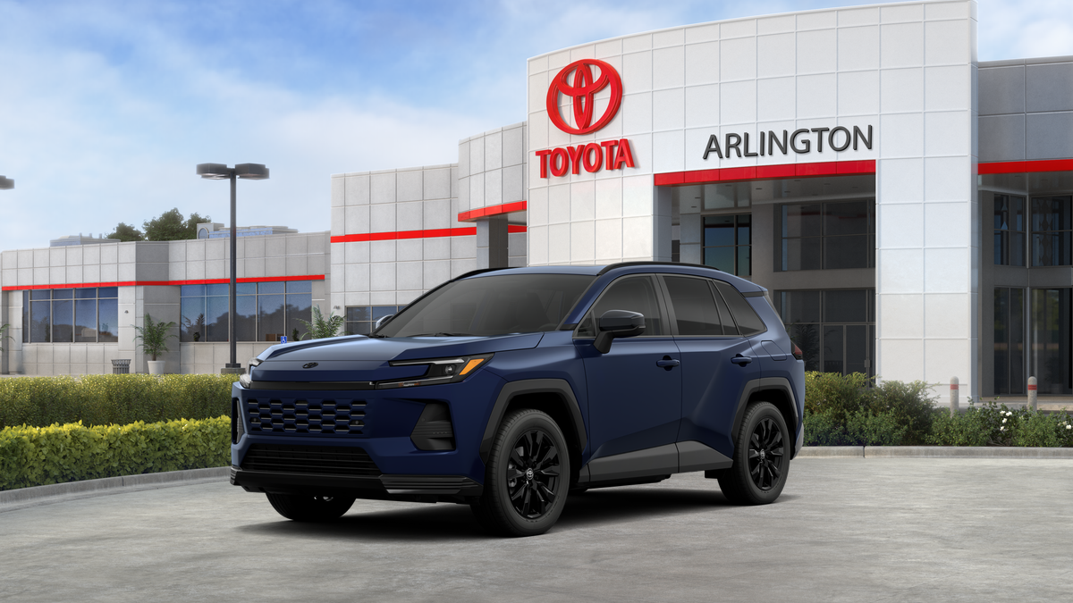 2026 Toyota RAV4 SE in Blueprint — front three-quarter view