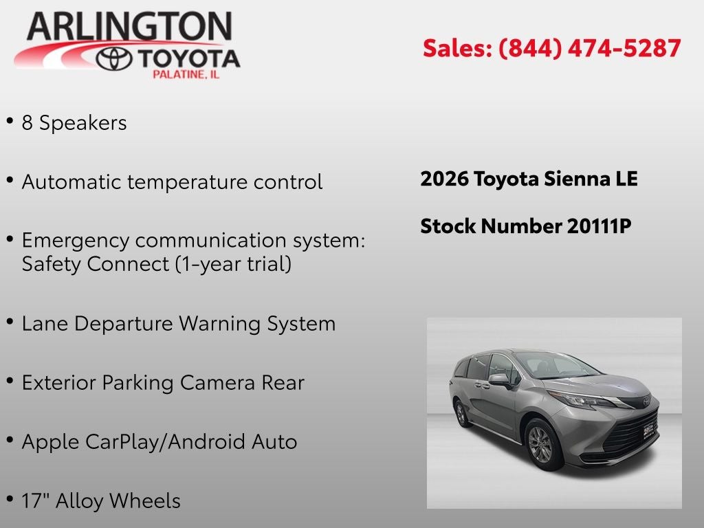 2026 Toyota Sienna — interior view