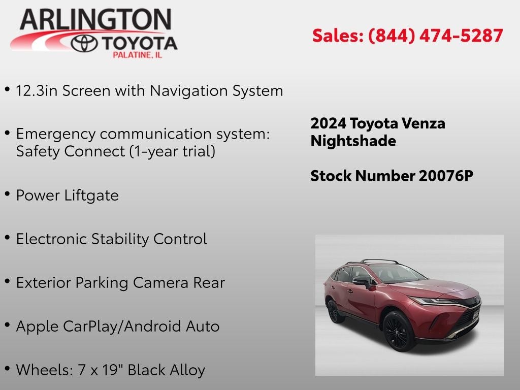 2024 Toyota Venza — interior view