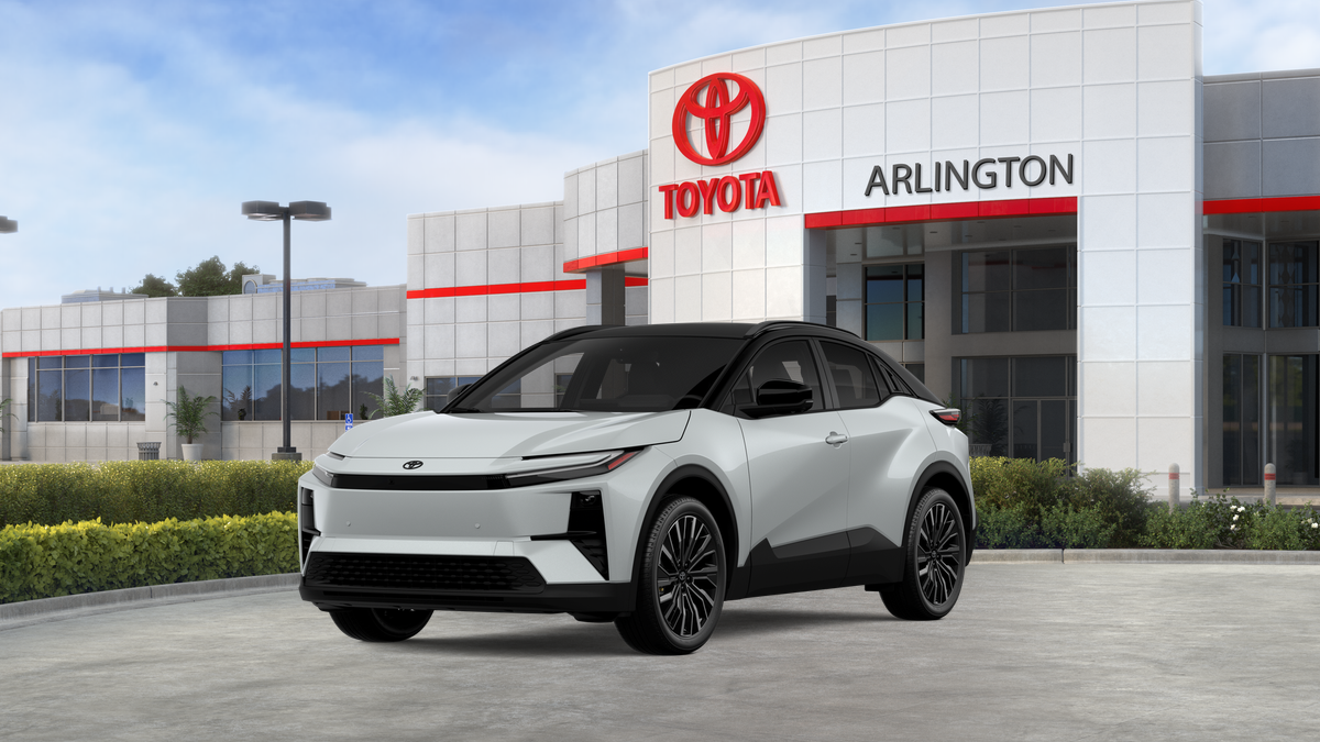 2026 Toyota C-HR XSE in Wind Chill Pearl With Midnight Black Metallic Roof — front three-quarter view