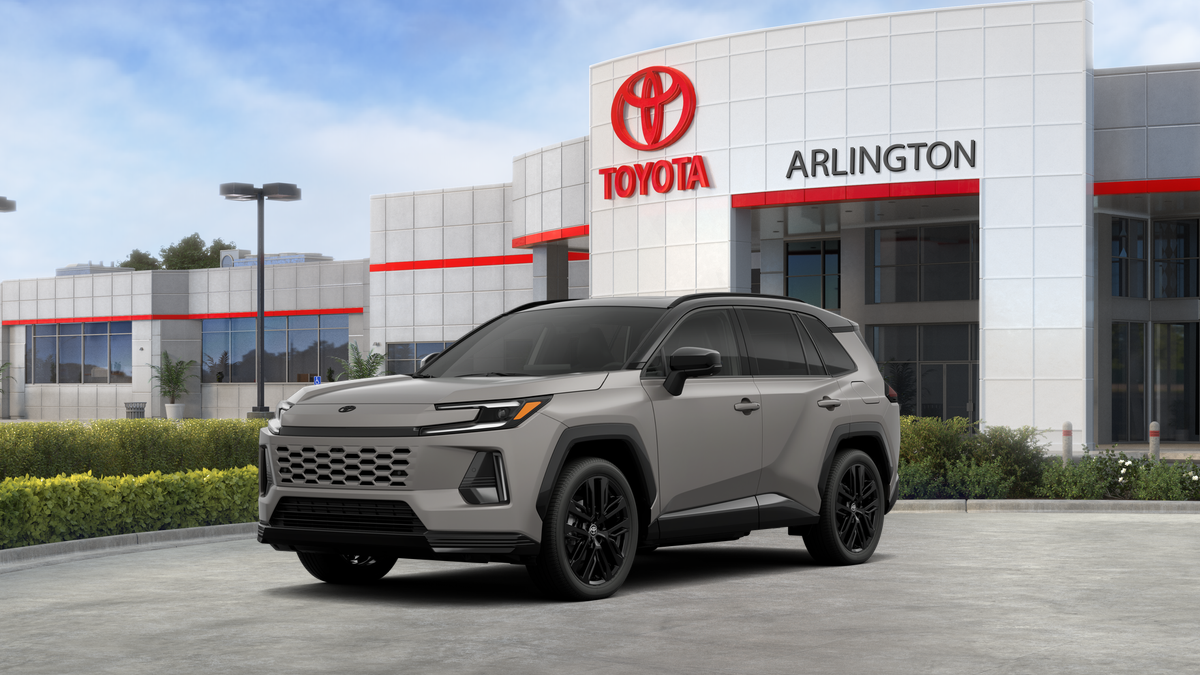 2026 Toyota RAV4 XSE in Meteor Shower With Midnight Black Metallic Roof — front three-quarter view