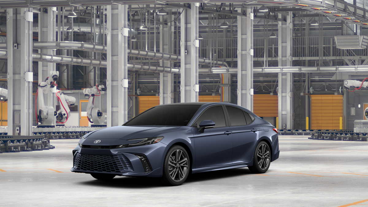2026 Toyota Camry XSE in Dark Cosmos — front three-quarter view