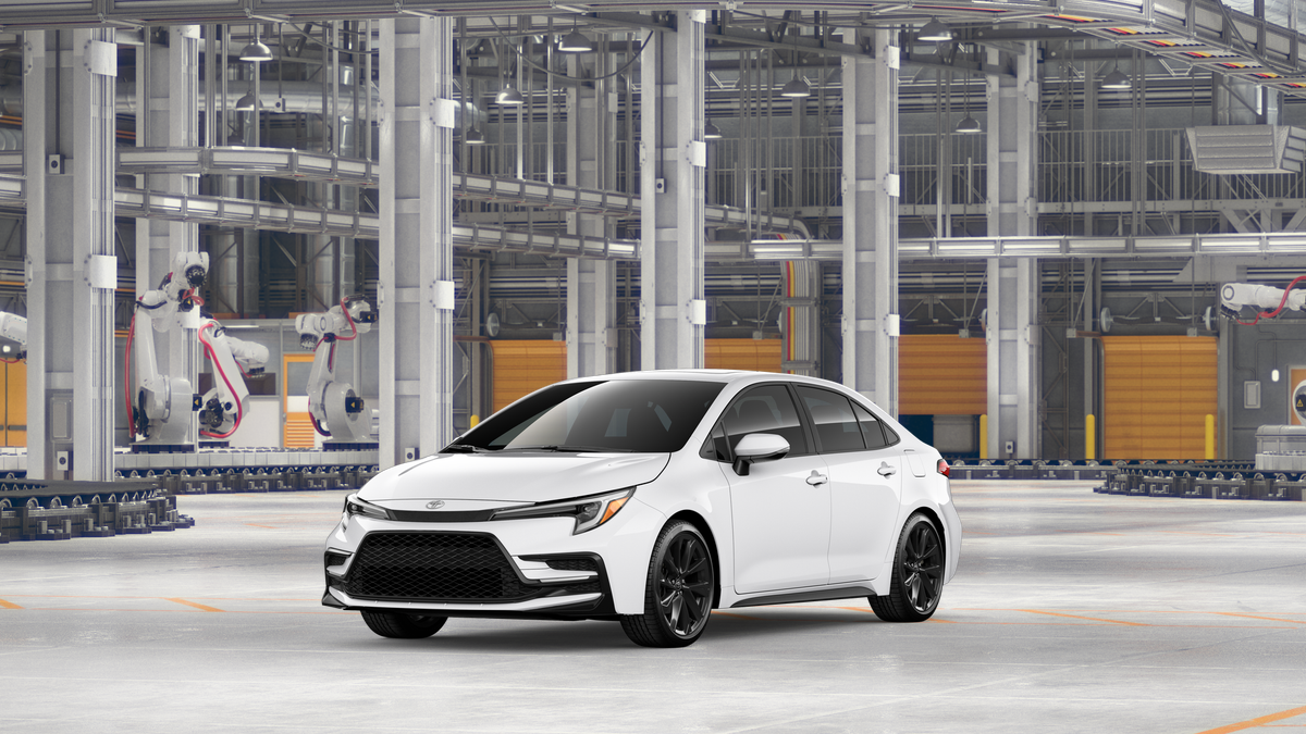 2026 Toyota Corolla XSE in Ice Cap — front three-quarter view