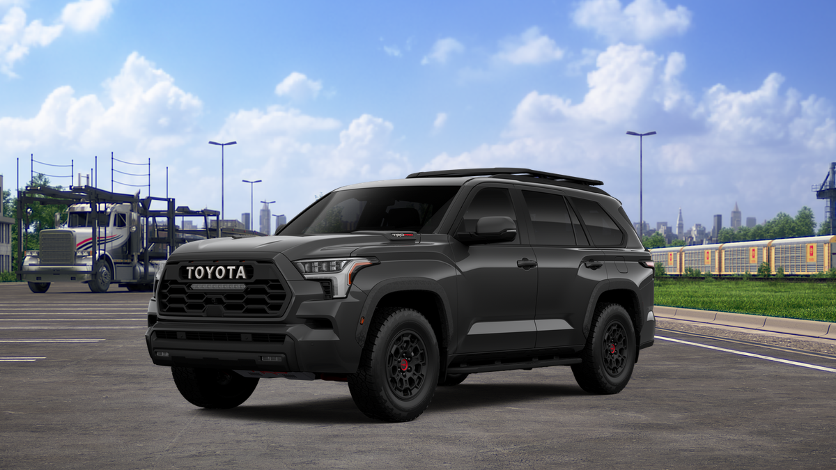2026 Toyota Sequoia TRD Pro in Magnetic Gray Metallic — front three-quarter view