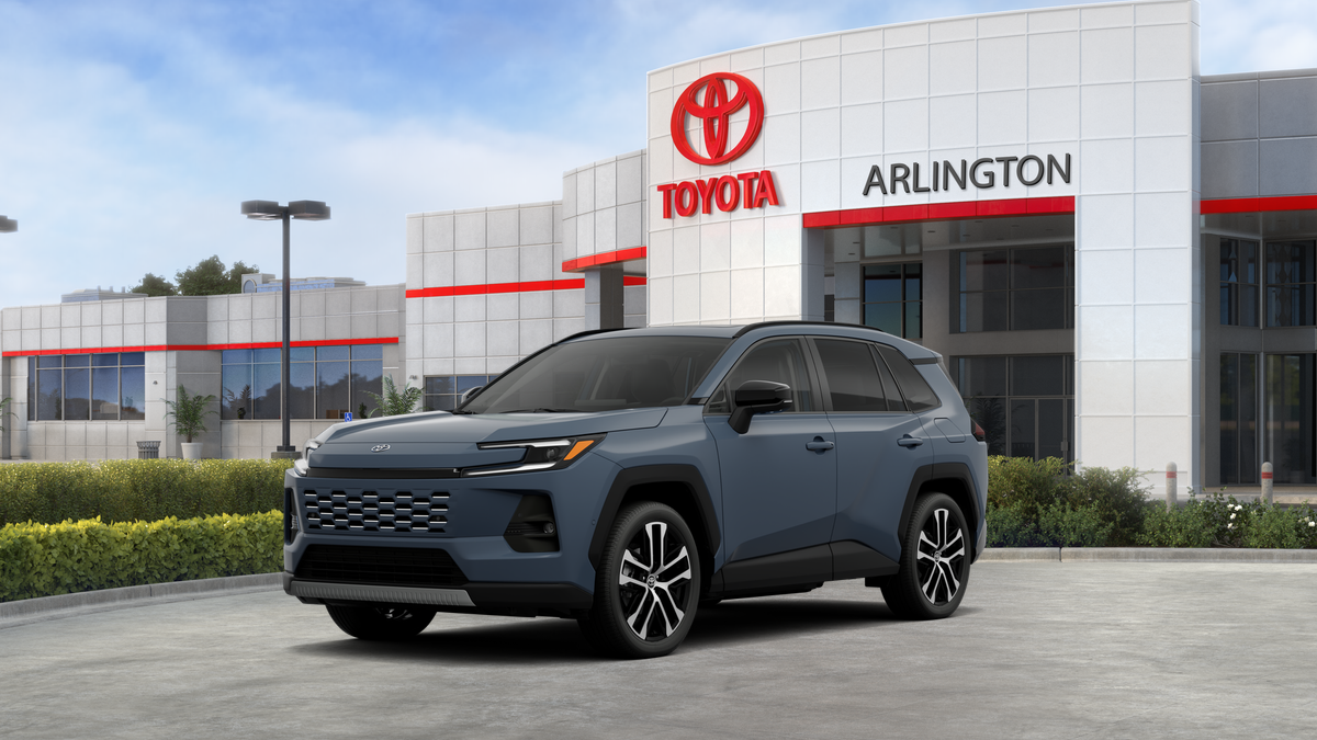 2026 Toyota RAV4 Limited in Storm Cloud — front three-quarter view