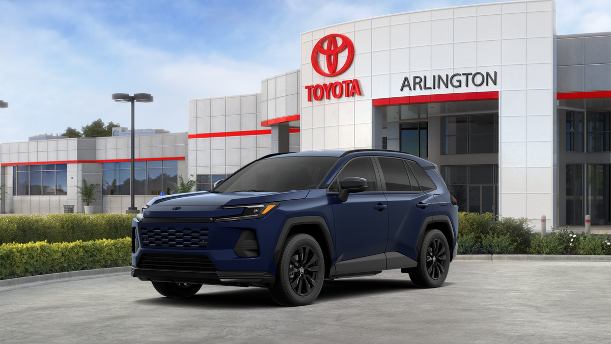 2026 Toyota RAV4 SE in Blueprint — front three-quarter view